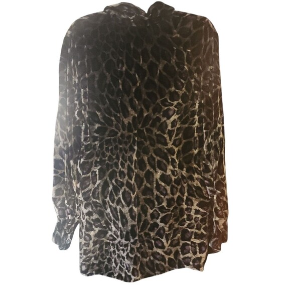 Denim & Co Women Blazer Jacket Leopard Rayon Size M - Picture 2 of 6